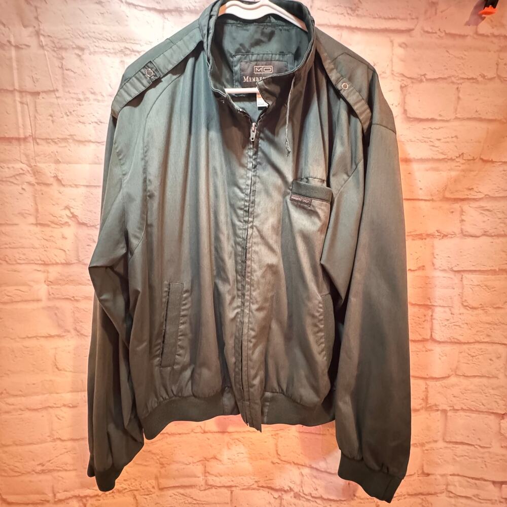Members Only dark bluish green vintage bomber jacket XL FLAWS #vintage #bomber